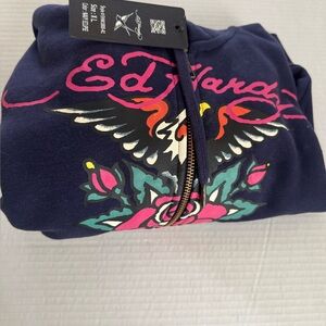 Ed Hardy Dark Blue Hoodie size XL BNWT